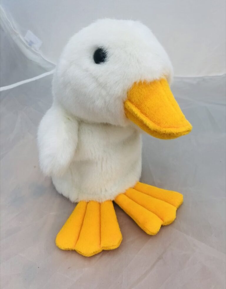 White Duck - Plush Animal Puppet - Derbyshire Toy Libraries